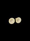Mens Cufflinks-Double Circle Round Diamond-0.50 Ct TW Gold 14K Yellow / Lab Grown Diamond / Excellent-FG-VS-Yellow | Anvaya Canada