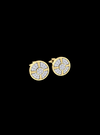 Mens Cufflinks-Round Diamond-0.55 Ct TW Gold 14K Yellow / Lab Grown Diamond / Excellent-FG-VS-Yellow | Anvaya Canada