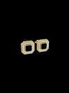 Mens Cufflinks-Round Diamond & Black Enamel-0.25 Ct TW Gold 14K Yellow / Lab Grown Diamond / Excellent-FG-VS-Yellow | Anvaya Canada