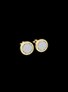 Mens Cufflinks-Round Diamond-0.50 Ct TW Gold 14K Yellow / Lab Grown Diamond / Excellent-FG-VS-Yellow | Anvaya Canada
