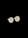 Mens Cufflinks-Round Diamond-0.55 Ct TW Gold 14K TwoTone-WY / Lab Grown Diamond / Excellent-FG-VS-TwoTone-WY | Anvaya Canada