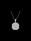 Classic Halo Octagon Pendant-1.70 Ct TW - Anvaya Canada-White | Anvaya Canada