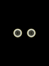 Diamond & Black Spinnel Cluster Stud Earrings-0.60 Ct TW - Anvaya Canada-Yellow  | Anvaya Canada