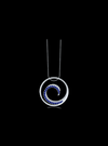 Diamond & Color Stone Circle Pendant-0.50 Ct TW - Anvaya Canada-White  | Anvaya Canada