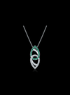 Diamond & Color Stone Fashion Pendant-0.25 Ct TW - Anvaya Canada-White | Anvaya Canada