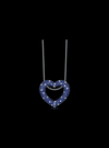Diamond & Color Stone Heart Pendant-0.60 Ct TW - Anvaya Canada-White  | Anvaya Canada