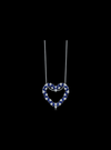 Diamond & Color Stone Heart Pendant-0.75 Ct TW - Anvaya Canada-White | Anvaya Canada