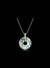 Diamond & Enamel Circle Pendant-0.15 Ct TW - Anvaya Canada-White | Anvaya Canada