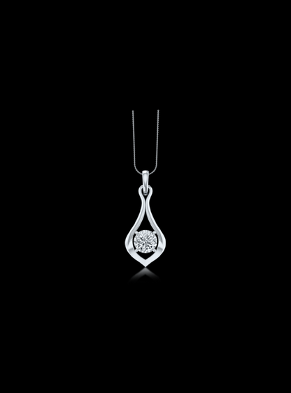 Diamond Solitaire Eternal Love Pendant-1.00 Ct TW - Anvaya Canada-White 