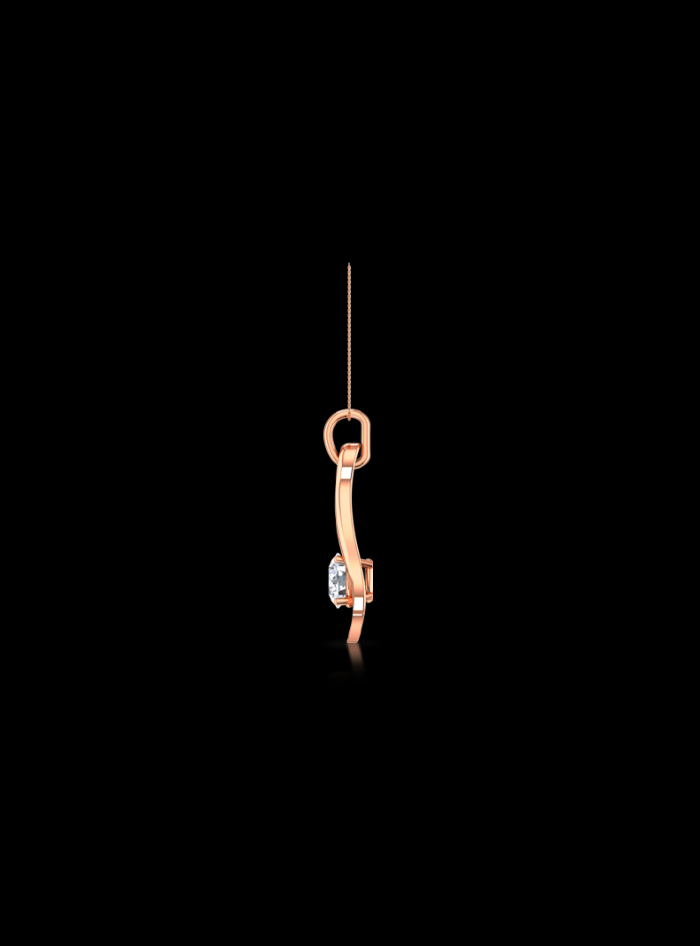 Diamond Solitaire Eternal Love Pendant-1.00 Ct TW - Anvaya Canada-Rose 