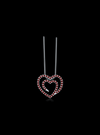 Double Heart Ruby Pendant-0.55 Ct TW - Anvaya Canada-White | Anvaya Canada
