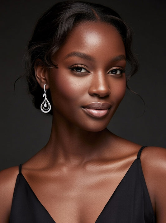 Premium Dangle Earrings-1.70 Ct TW-White