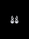 Spiral Round Diamond Fashion Earring-1.25 Ct TW Gold 14K White / Lab Grown Diamond / Excellent-FG-VS-White | Anvaya Canada