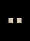 Diamond Square Cluster Fashion Earrings-0.95 Ct TW Gold 14K Yellow / Lab Grown Diamond / Excellent-FG-VS-Gold 14K White / Lab Grown Diamond / Excellent-FG-VS-Gold 14K Rose / Lab Grown Diamond / Excellent-FG-VS-Yellow | Anvaya Canada