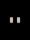 Diamond Rectangle Fashion Earrings-0.45 Ct TW Gold 14K Rose / Lab Grown Diamond / Excellent-FG-VS-Rose | Anvaya Canada