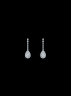 Pear Shape Diamond Dangle Earrings-1.00 Ct TW Gold 14K White / Lab Grown Diamond / Excellent-FG-VS-White | Anvaya Canada