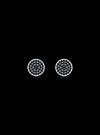 Black Spinnel Circle Fashion Earrings-0.65 Ct TW Gold 14K-White | Anvaya Canada