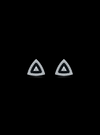 Diamond & Black Spinnel Triangle Earrings-0.50 Ct TW Gold 14K White / Lab Grown Diamond / Excellent-FG-VS-White | Anvaya Canada