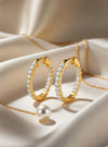 Inside Out Round Diamond Hoop Earring-1.00 Ct TW-Yellow | Anvaya Canada