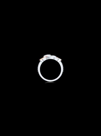 Infinity Heart Valentine Ring-0.30 Ct TW Gold 14K TwoTone-WY / Lab Grown Diamond / Excellent-FG-VS-Gold 14K TwoTone-WR / Lab Grown Diamond / Excellent-FG-VS-TwoTone-WR