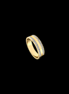 Mens Ring-Double Row Diamond-0.50 Ct TW Gold 14K Yellow / Lab Grown Diamond / Excellent-FG-VS-Yellow | Anvaya Canada