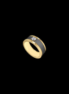 Mens Ring-Diamond & Enamel-0.20 Ct TW Gold 14K Yellow / Lab Grown Diamond / Excellent-FG-VS-Yellow | Anvaya Canada