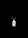 Oval Diamond Solitaire Pendant-4 Prong Basket-1.00 Ct TW - Anvaya Canada-Yellow | Anvaya Canada