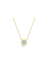 Round Diamond Cluster Pendant-0.20 Ct TW - Anvaya Canada-Yellow | Anvaya Canada