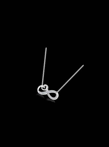 Diamond Infinity Pendant-0.10 Ct TW - Anvaya Canada-White