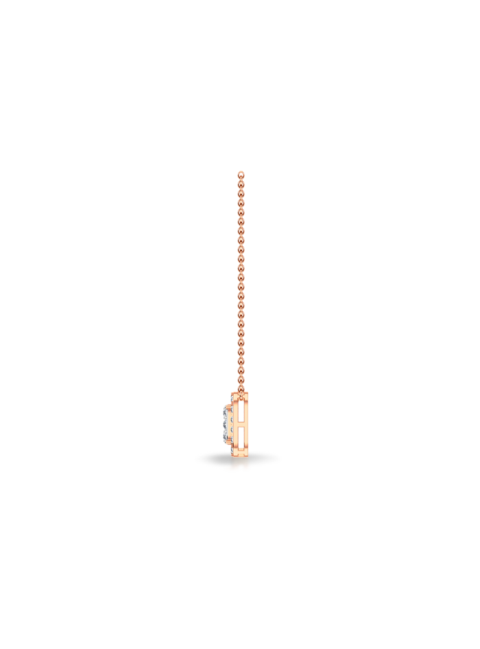 Diamond Square Fashion Pendant-0.50 Ct TW - Anvaya Canada-Rose
