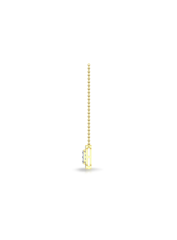 Diamond Square Fashion Pendant-0.50 Ct TW - Anvaya Canada-Yellow 