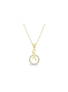 Round Diamond Circle Pendant-0.20 Ct TW - Anvaya Canada-Yellow  | Anvaya Canada