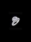 Premium Halo Engagement Ring-1.95 Ct TW Gold 14K White / Lab Grown Diamond / Excellent-FG-VS | Anvaya Canada