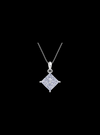 Princess Cut Illusion Diamond Pendant - Anvaya Canada-White | Anvaya Canada