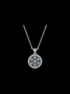 Round Diamond Circle Floral Pendant-0.50 Ct TW - Anvaya Canada-White  | Anvaya Canada