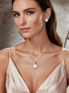 Diamond-Pearl Earring-Neckwear Set-1.30 Ct TW-White | Anvaya Canada