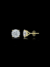 Round Diamond Studs-4 Prong Martini-Push Back-2.00 Ct TW Gold 14K Yellow / Lab Grown Diamond / Excellent-FG-VS-Gold 14K White / Lab Grown Diamond / Excellent-FG-VS-Yellow | Anvaya Canada