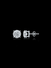 Certified Round Diamond Studs-4 Prong Basket-Push Back-2.00 Ct TW Gold 14K White / Lab Grown Diamond / Excellent-FG-VS-White | Anvaya Canada