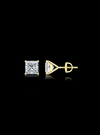 Princess Cut Diamond Studs-4 Prong Martini-Thread Back-2.00 Ct TW - Anvaya Canada  | Anvaya Canada