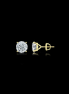 Round Diamond Studs-4 Prong Martini-Thread Back-2.00 Ct TW Gold 14K Yellow / Lab Grown Diamond / Excellent-FG-VS-Gold 14K White / Lab Grown Diamond / Excellent-FG-VS-Yellow | Anvaya Canada