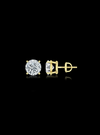 Round Diamond Studs-4 Prong Basket-Thread Back-2.00 Ct TW Gold 14K Yellow / Lab Grown Diamond / Excellent-FG-VS-Gold 14K White / Lab Grown Diamond / Excellent-FG-VS-Yellow | Anvaya Canada