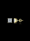 Princess Cut Diamond Studs-4 Prong Basket-Thread Back-1.00 Ct TW - Anvaya Canada  | Anvaya Canada