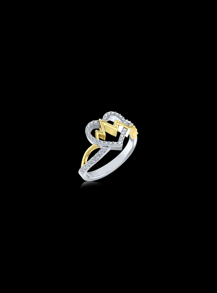 TwoTone Valentine Ring-0.30 Ct TW - Anvaya Canada 