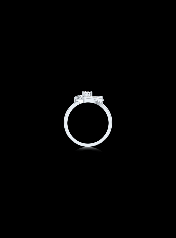 Valentine Heart Split Shank Ring-0.20 Ct TW - Anvaya Canada-White 