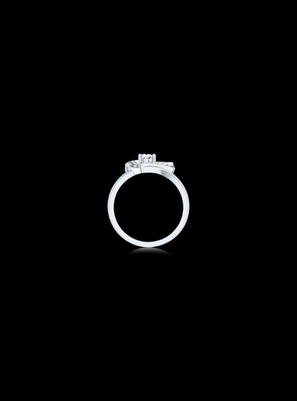 Valentine Heart Split Shank Ring-0.20 Ct TW - Anvaya Canada-White 