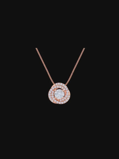 Diamond Fashion Concentric Pendant - Anvaya Canada-Rose 