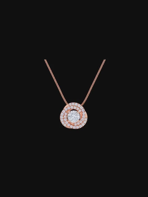 Diamond Fashion Concentric Pendant - Anvaya Canada-Rose 