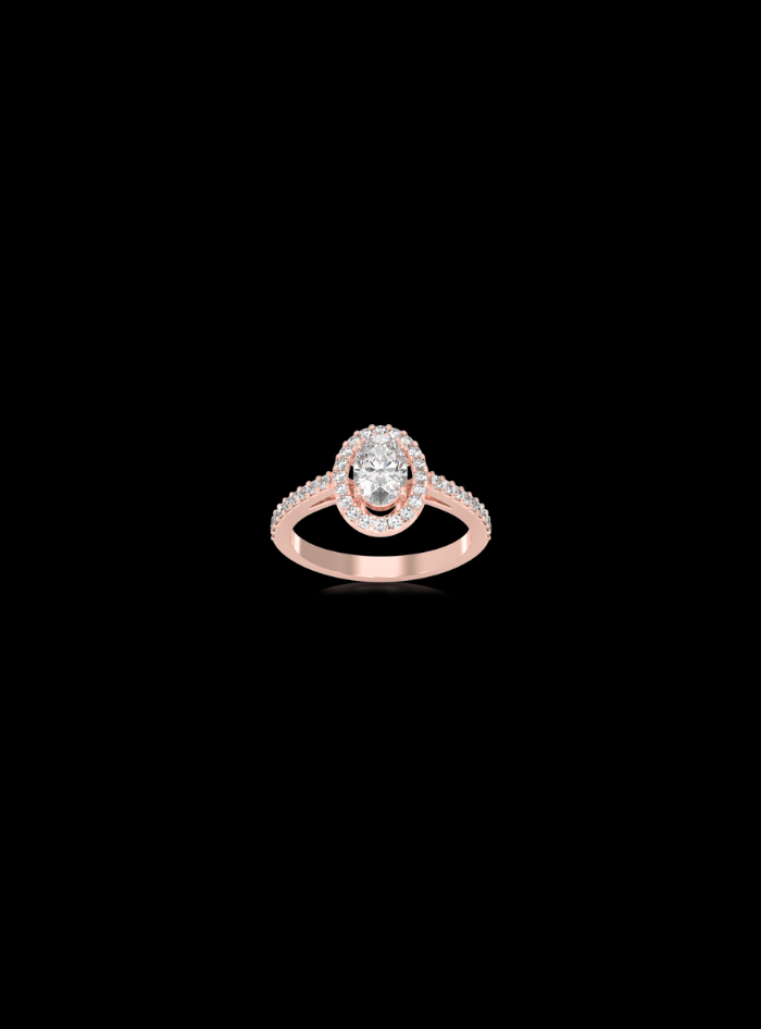 Engagement Ring Oval Halo-Round & Oval Diamond - Anvaya Canada 