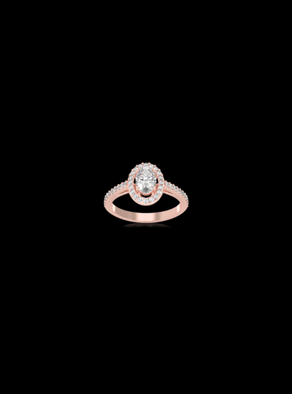 Engagement Ring Oval Halo-Round & Oval Diamond - Anvaya Canada 