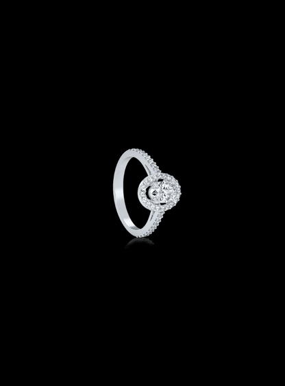 Engagement Ring Oval Halo-Round & Oval Diamond - Anvaya Canada 